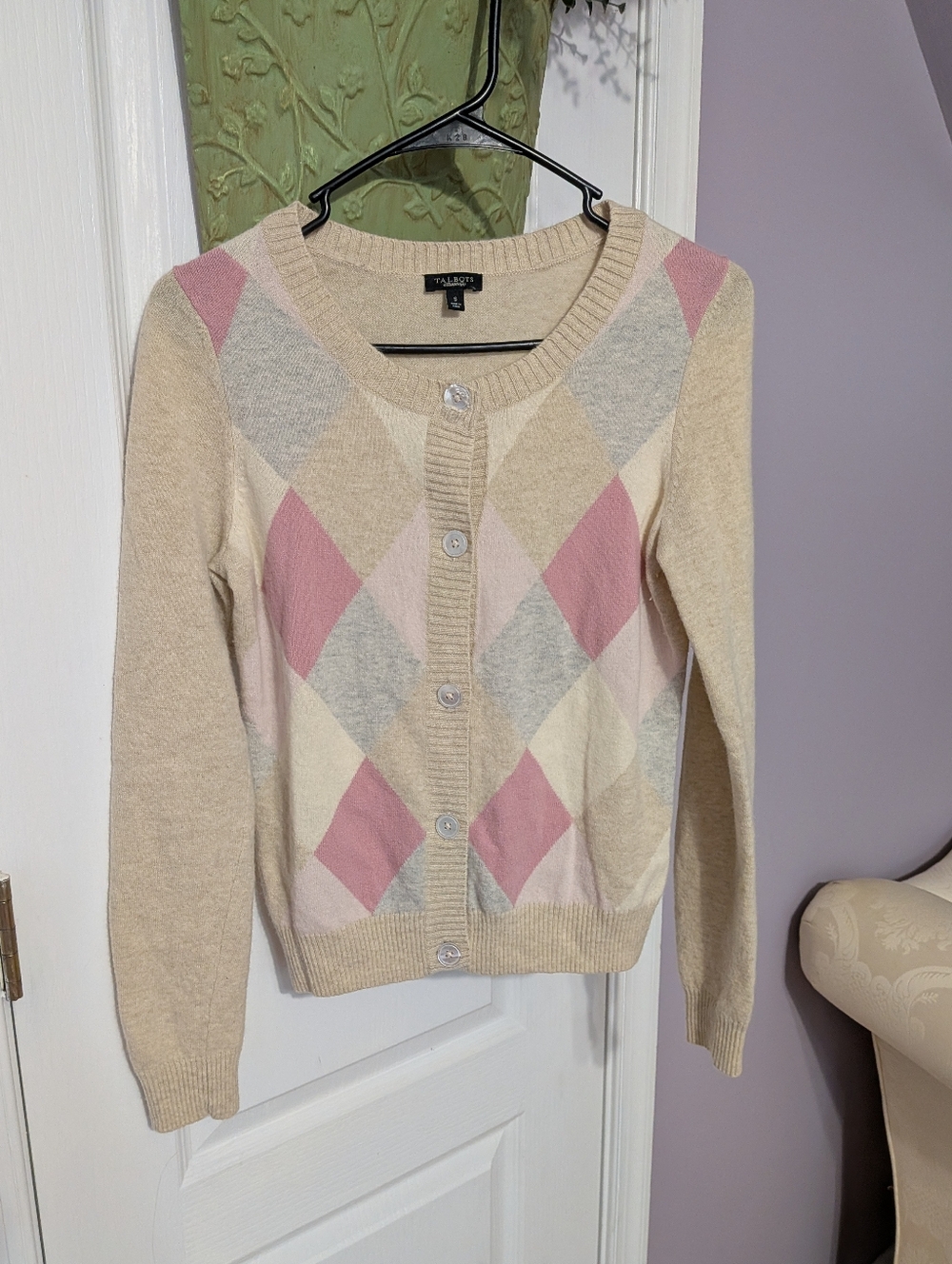 Talbots Wool Cream Cardigan